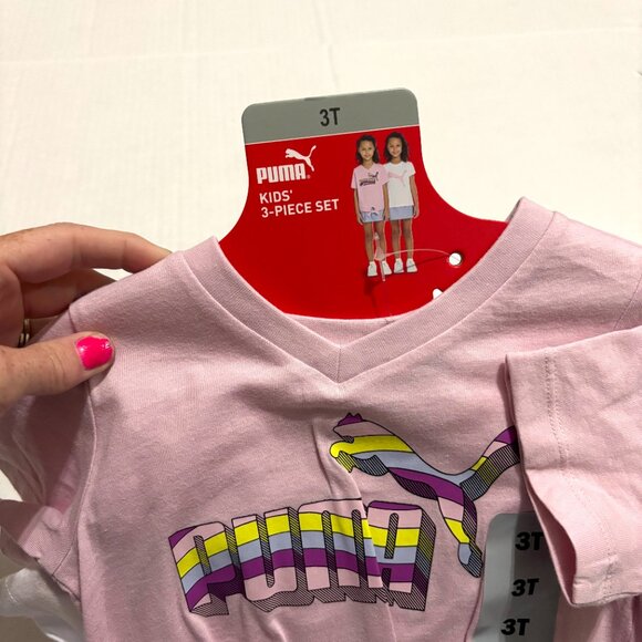 NWT Puma Kids' 3-piece Active Skort Set - Picture 4 of 4